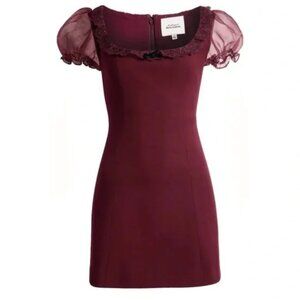 NEW, Reformation X Kacey Musgraves Bunny Minidress in Chianti SZ 2  #MD925